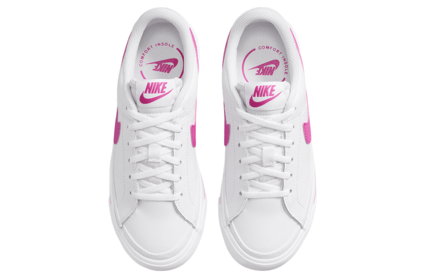 Nike Court Legacy GS White / Laser Fuchsia