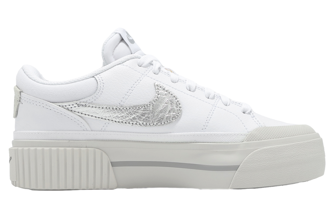 ★NIKE★ Court Legacy Lift W Pale Ivory White Hemp Phantom F Nike Court Legacy Lift WMNS White / Metallic Silver - Feb