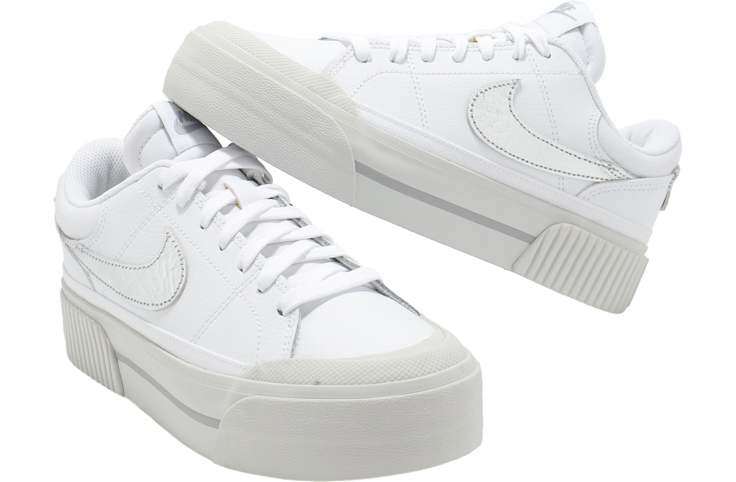 Nike Court Legacy Lift WMNS White / Metallic Silver - Feb Nike Court Legacy Lift WMNS White / Metallic Silver - Feb
