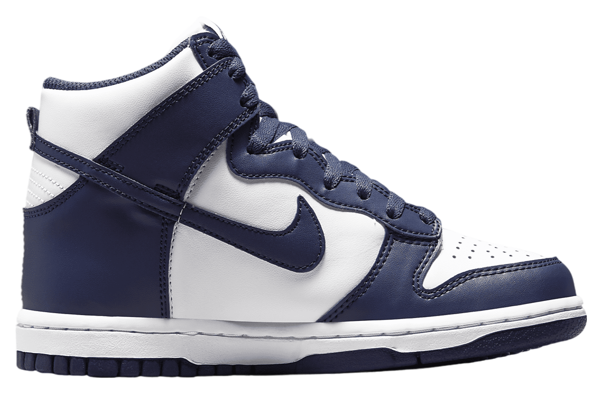 Nike Dunk High GS White / Midnight Navy