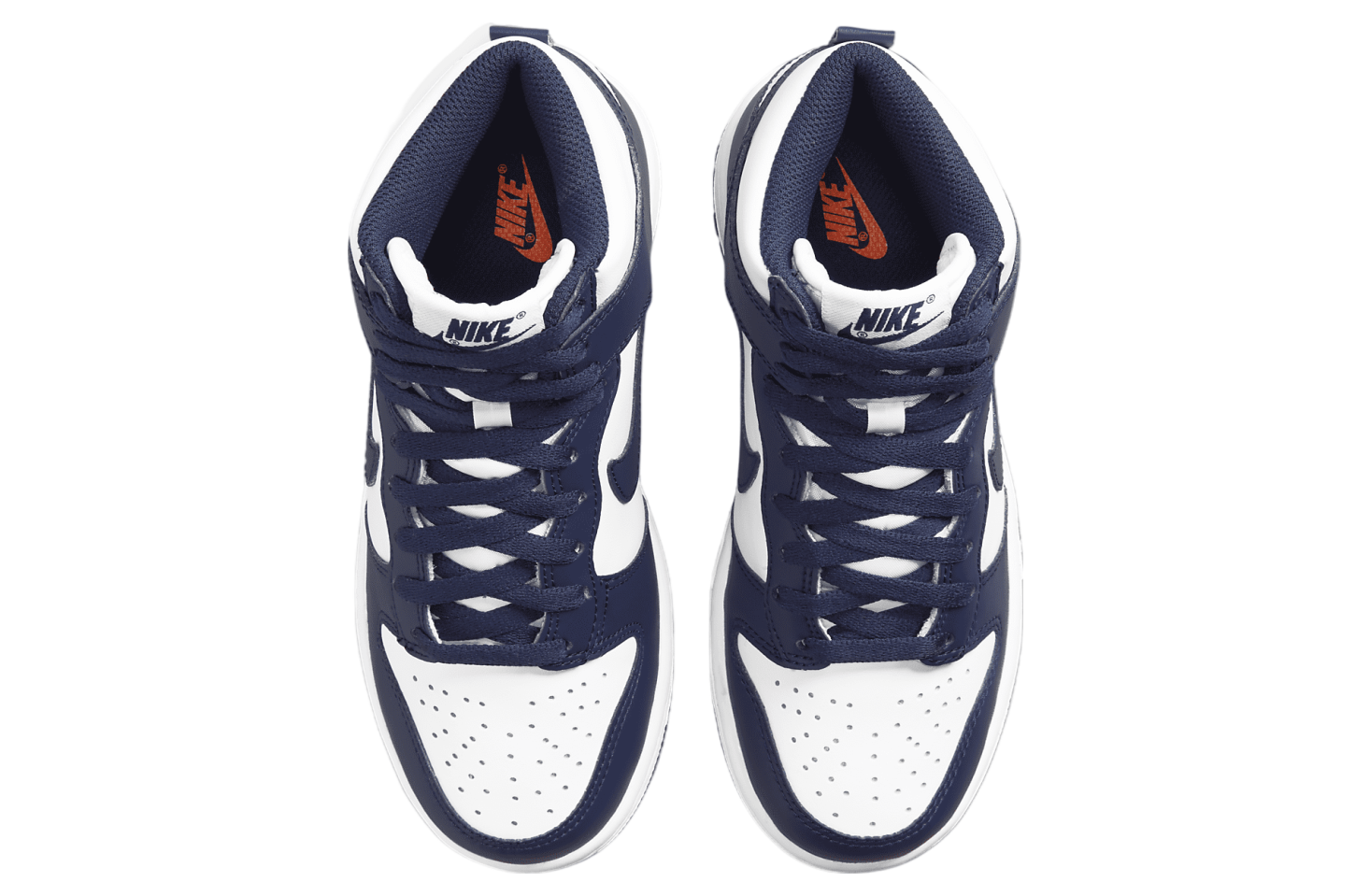 Nike Dunk High GS White / Midnight Navy