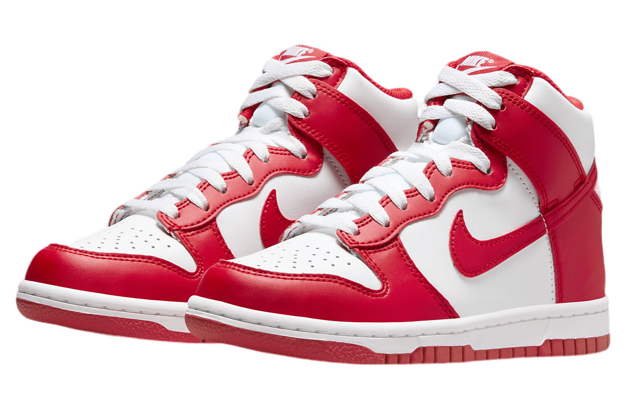 Nike Dunk High GS White / University Red