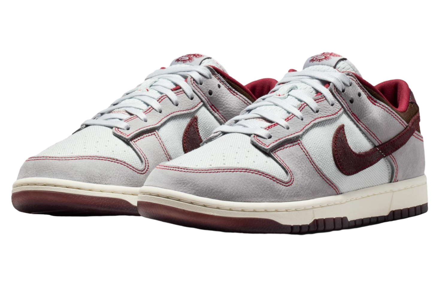 Nike Dunk Low Canvas Wolf Grey / Team Red