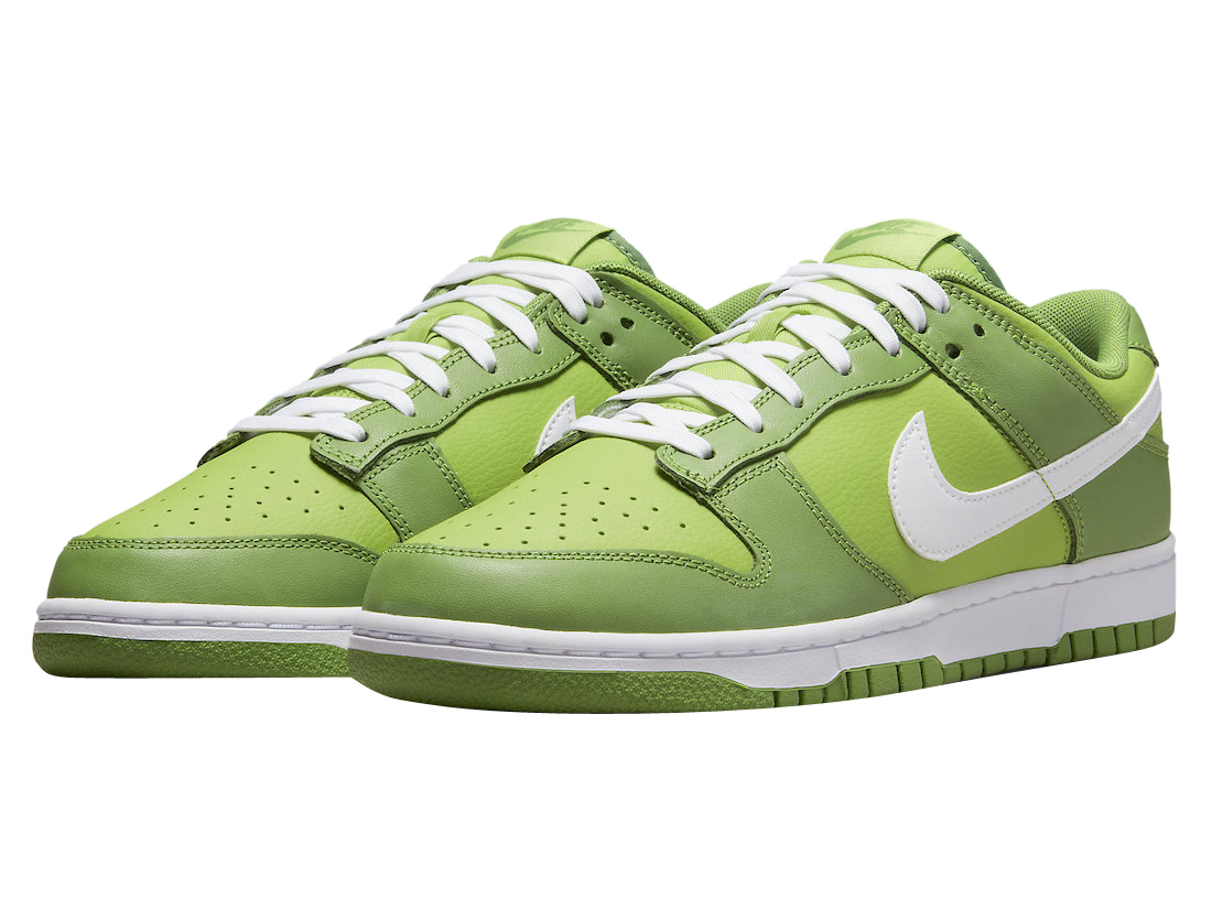 nike dunks green and white