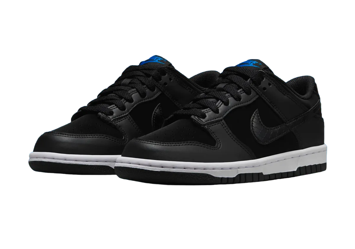 Nike Dunk Low GS Black Croc Swoosh