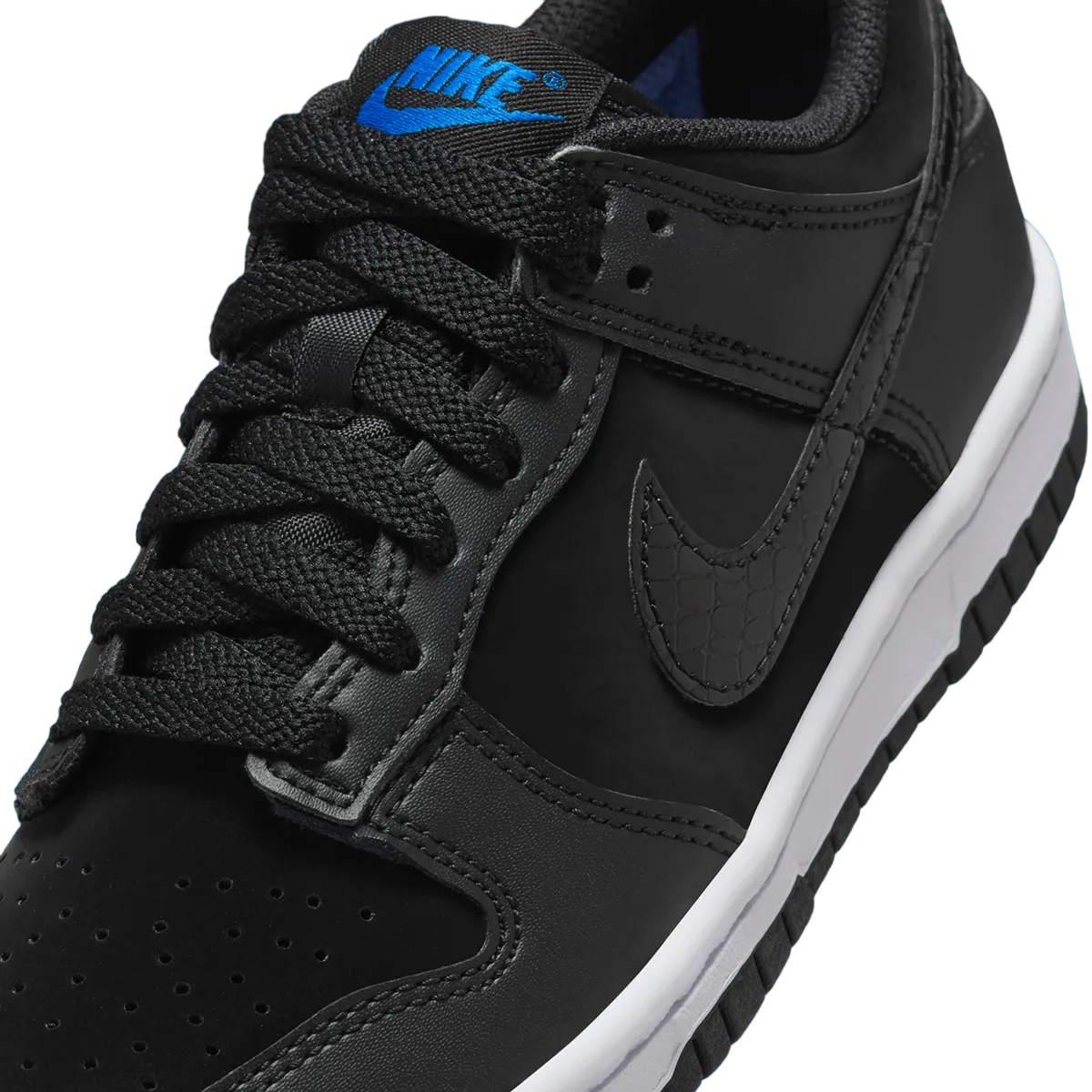 Nike Dunk Low GS Black Croc Swoosh