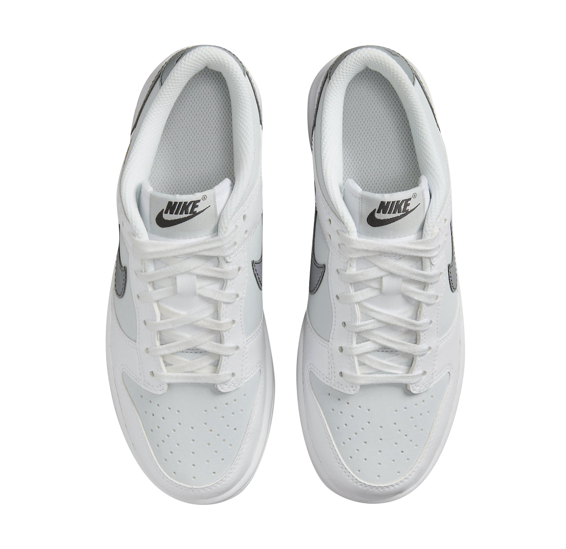 Nike Dunk Low GS Grey White Reflective Swoosh - Dec 2023 - FV0365-100