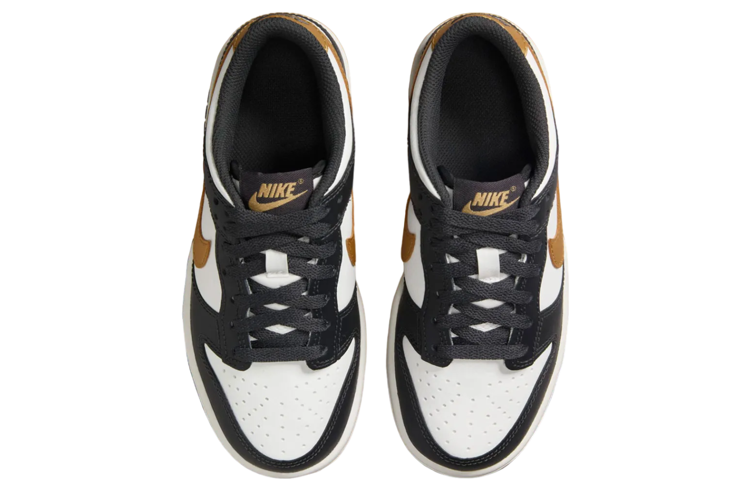 Nike Dunk Low GS White / Black / Metallic Gold