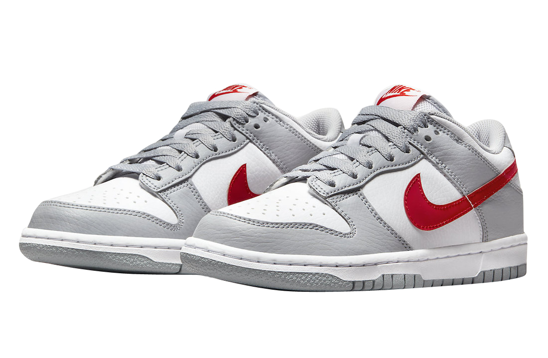 nike low dunk white and grey