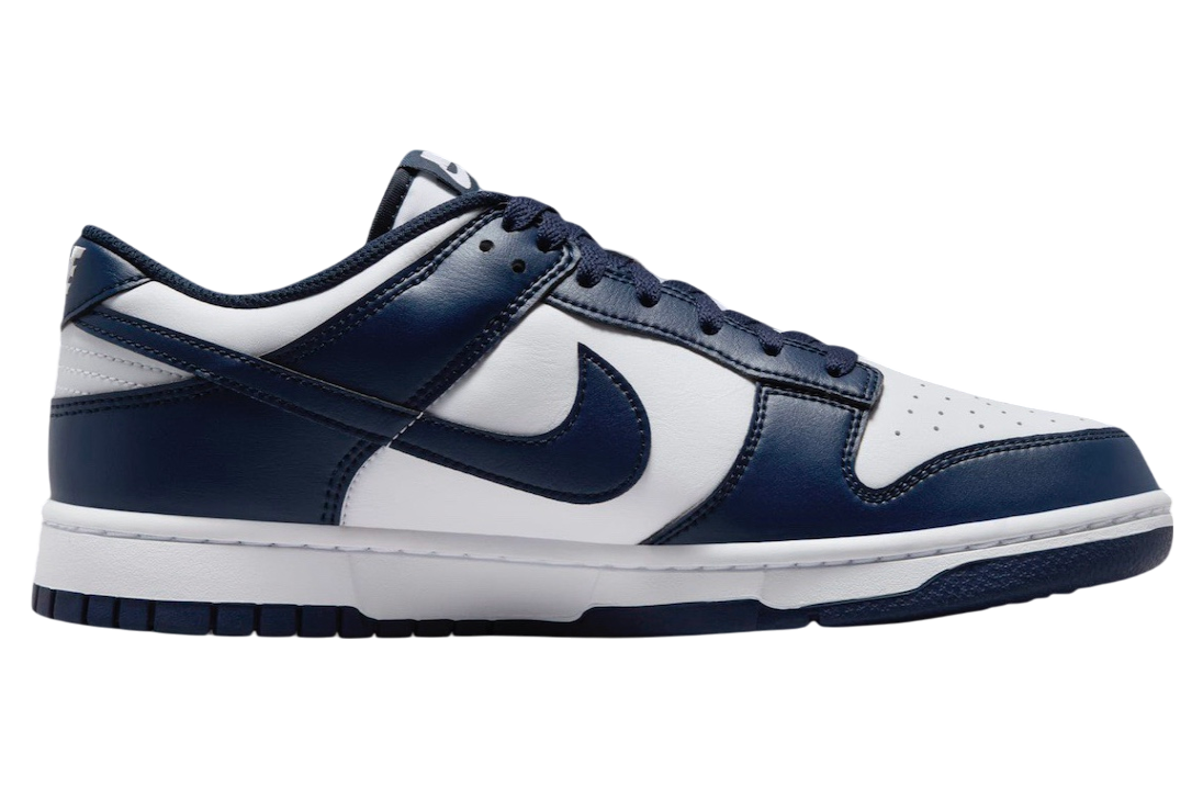 Nike Dunk Low White / Midnight Navy