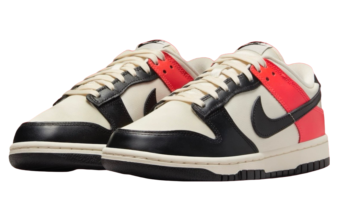 Nike Dunk Low WMNS Black Toe / Bright Crimson