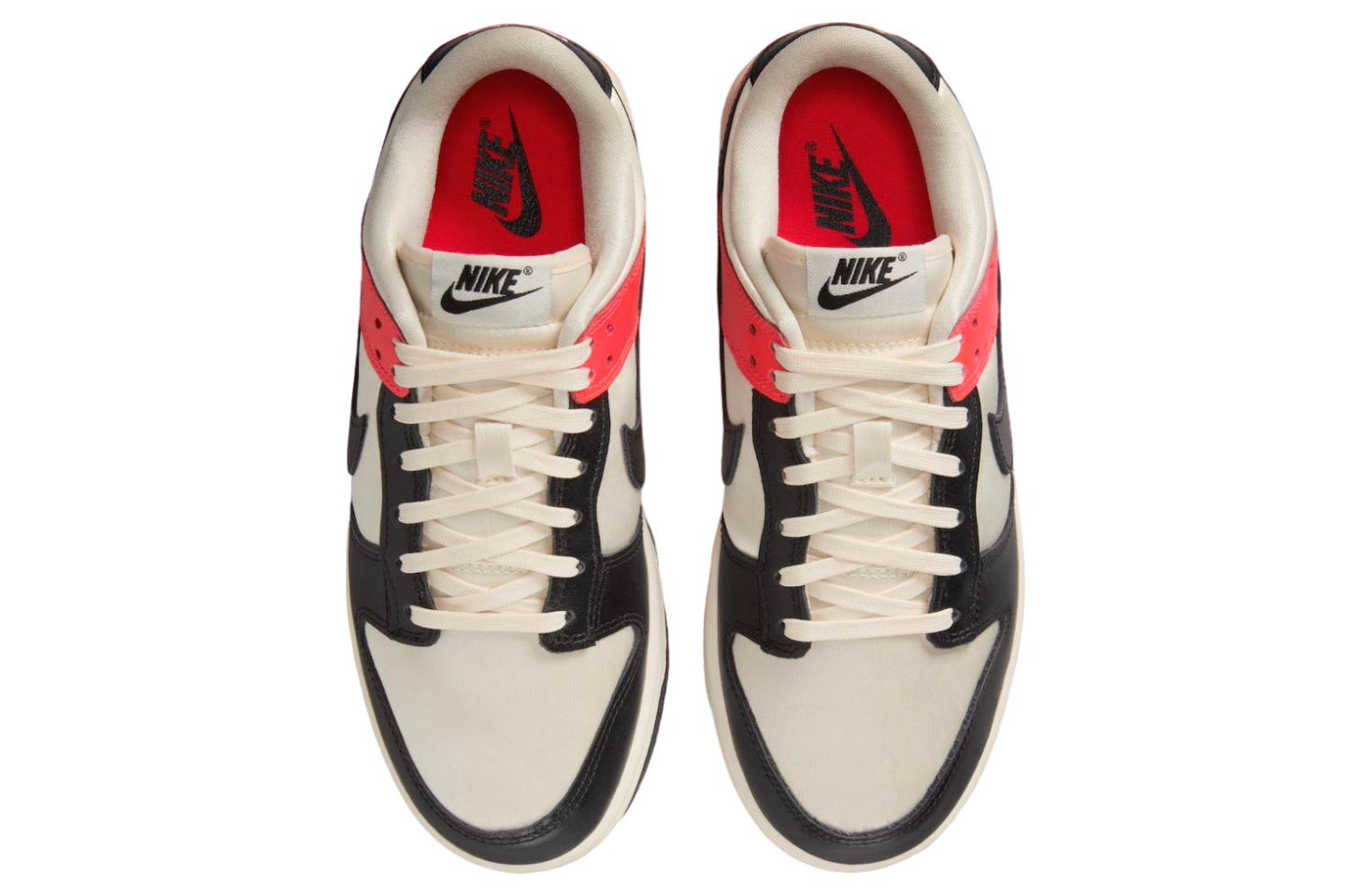 Nike Dunk Low WMNS Black Toe / Bright Crimson