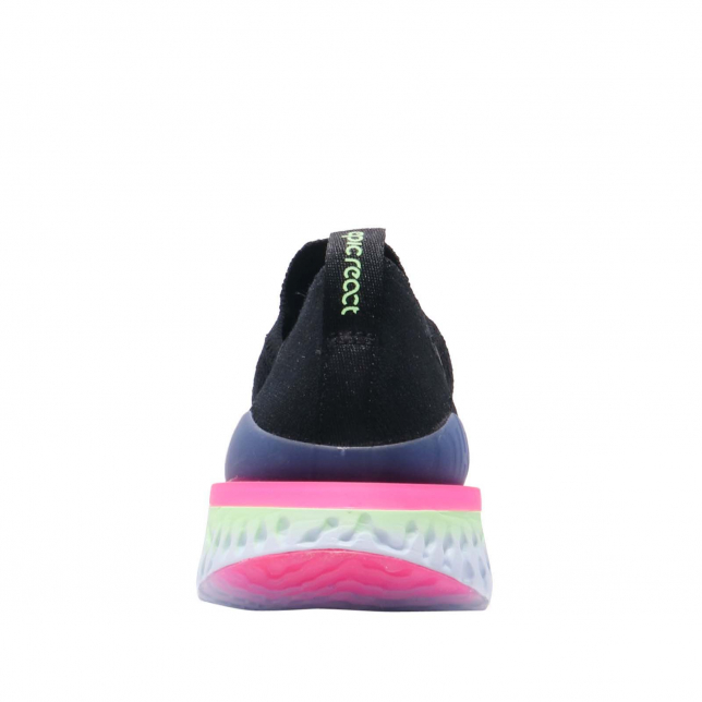 Nike Epic React Flyknit 2 GS Black Sapphire Lime Blast