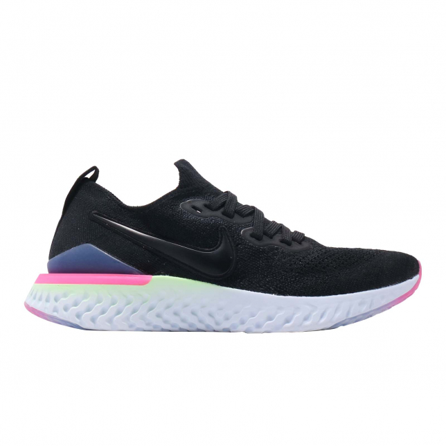 Nike Epic React Flyknit 2 GS Black Sapphire Lime Blast