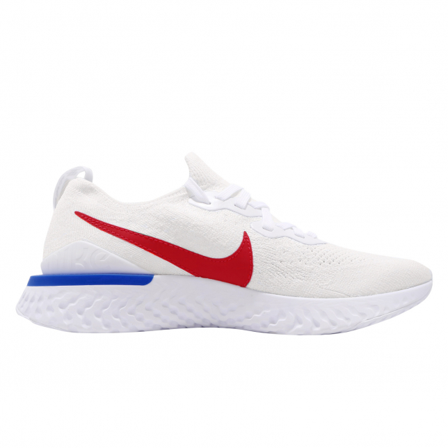 nike epic react white and red