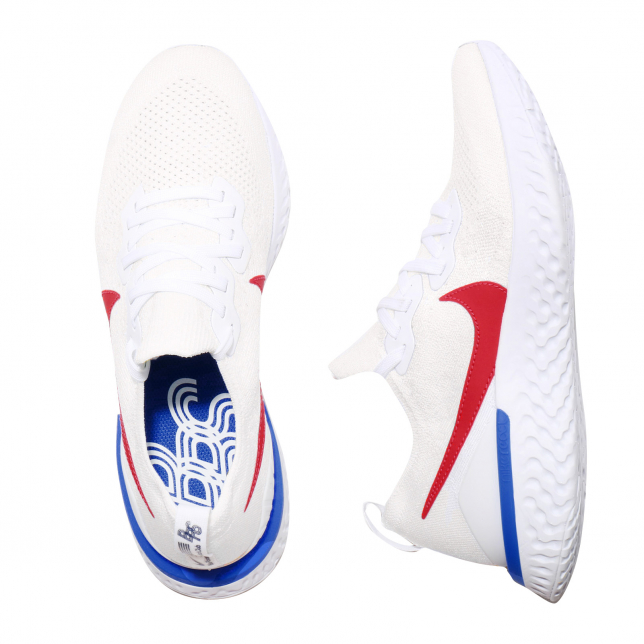 Nike Epic React Flyknit 2 White University Red - Jun 2019 - CJ8295100
