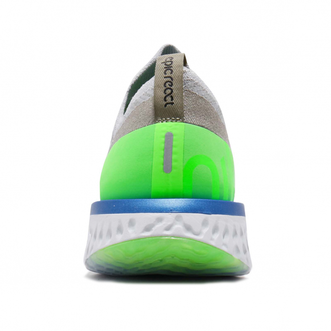 Nike Epic React Flyknit Wolf Grey Lime Blast