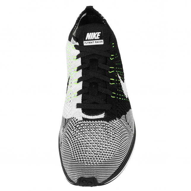 Nike Flyknit Racer Black White Volt 526628-011 - KicksOnFire.com