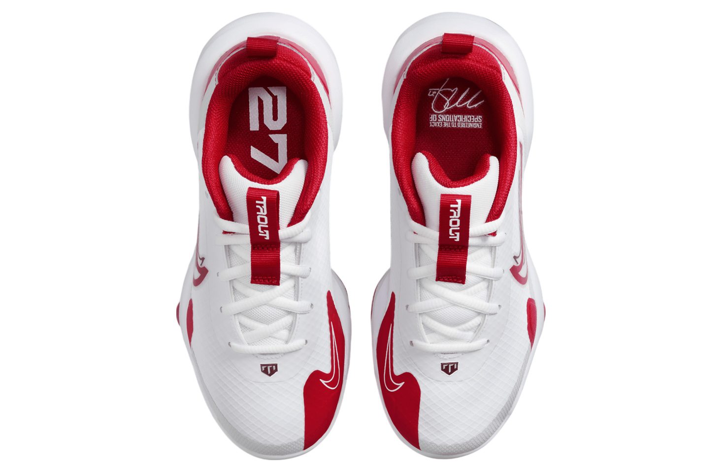 Nike Force Trout 9 Pro Mcs GS White / Pure Platinum University Red