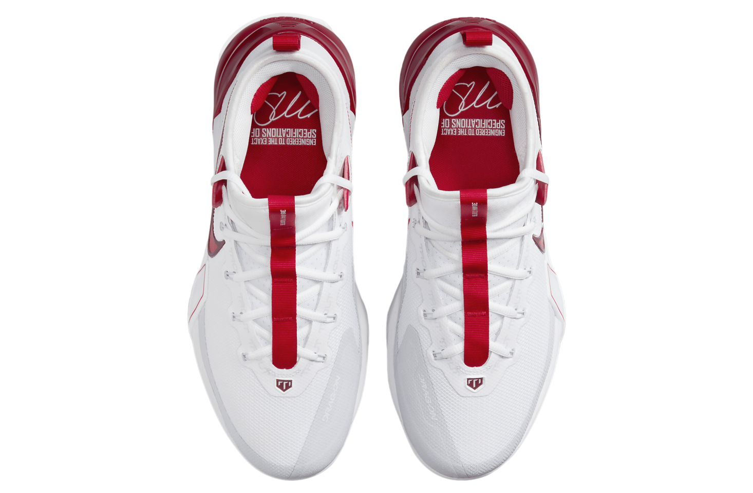 Nike Force Zoom Trout 9 Elite White / Pure Platinum / Team Red/