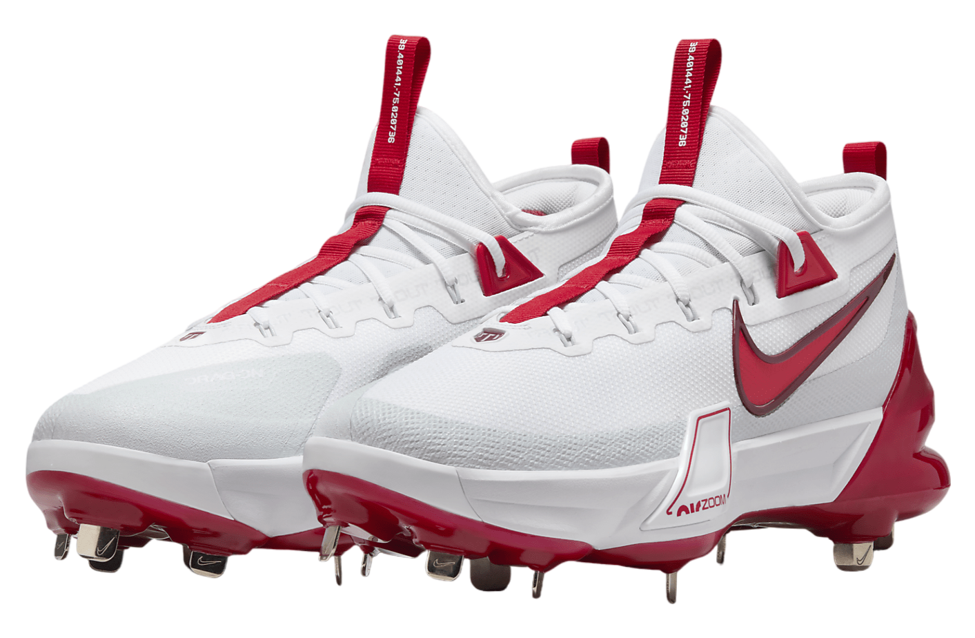 Nike Force Zoom Trout 9 Elite White / Pure Platinum / Team Red/