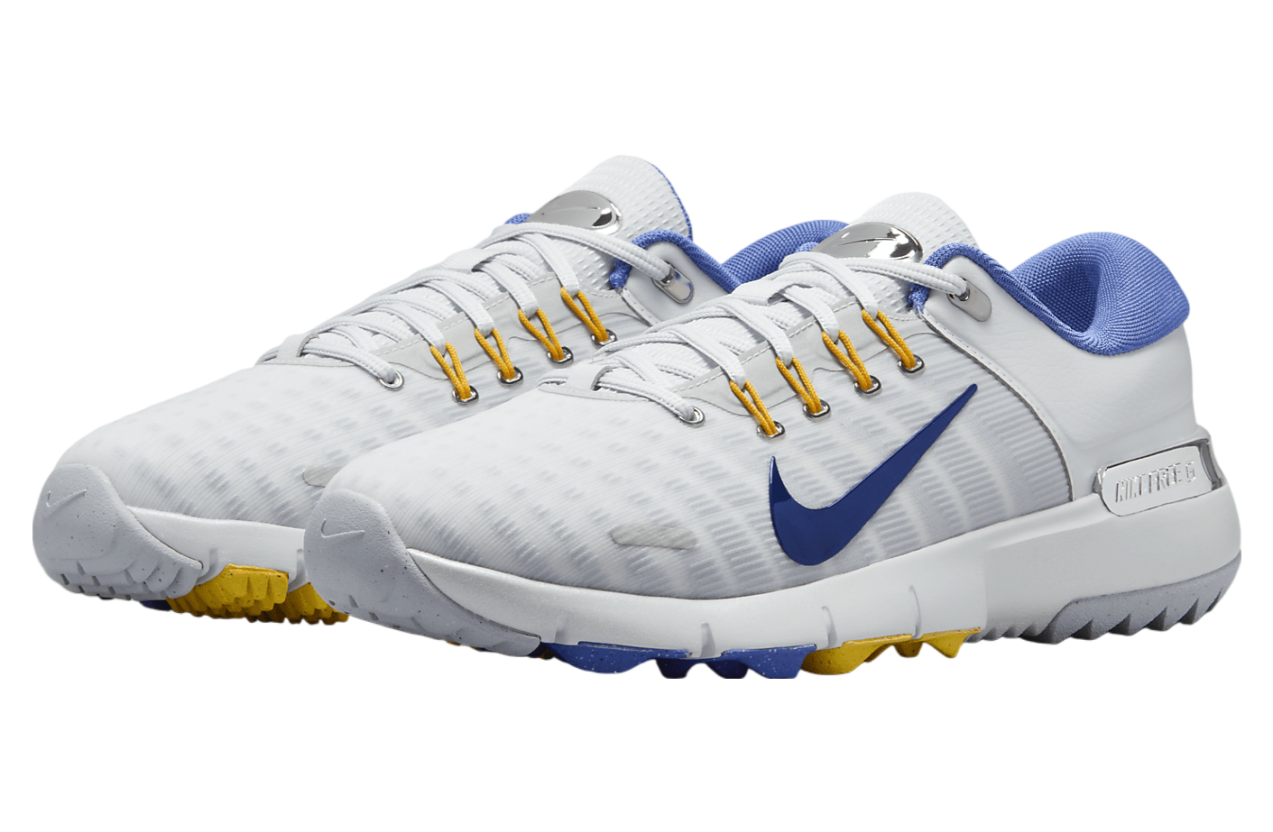 Nike Free Golf Pure Platinum / University Gold (Extra Wide)