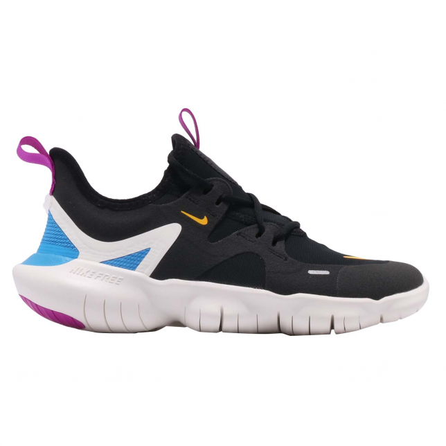 Nike Free RN 5.0 GS Black Laser Orange Blue Hero