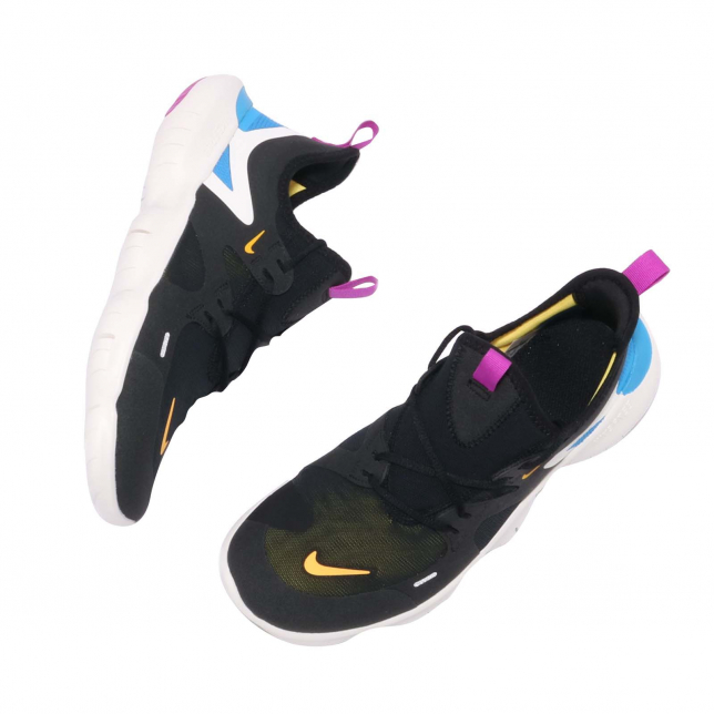 Nike Free RN 5.0 GS Black Laser Orange Blue Hero