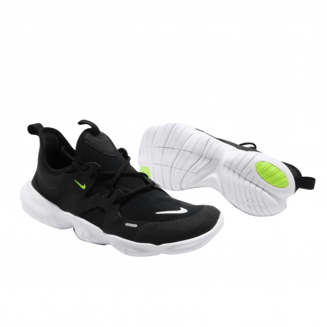 Nike Free RN 5.0 GS Black White Anthracite Volt