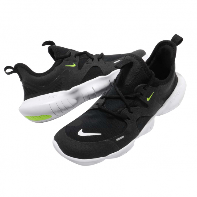 Nike Free RN 5.0 GS Black White Anthracite Volt