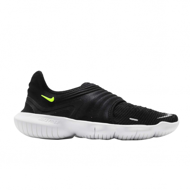 Nike Free RN Flyknit 3.0 Black Volt White