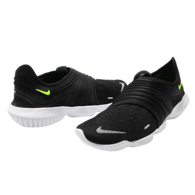 Nike Free RN Flyknit 3.0 Black Volt White