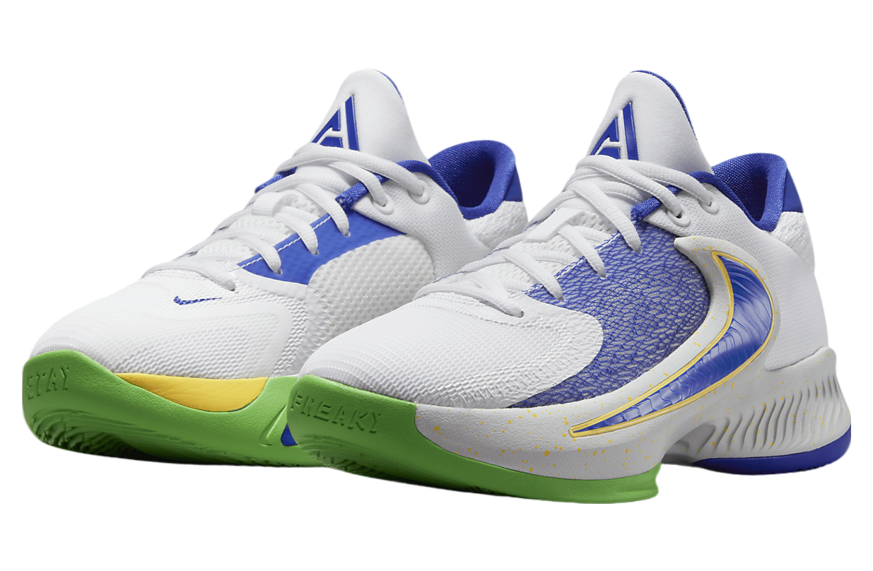 Nike Giannis Freak 4 GS White / Citron Pulse