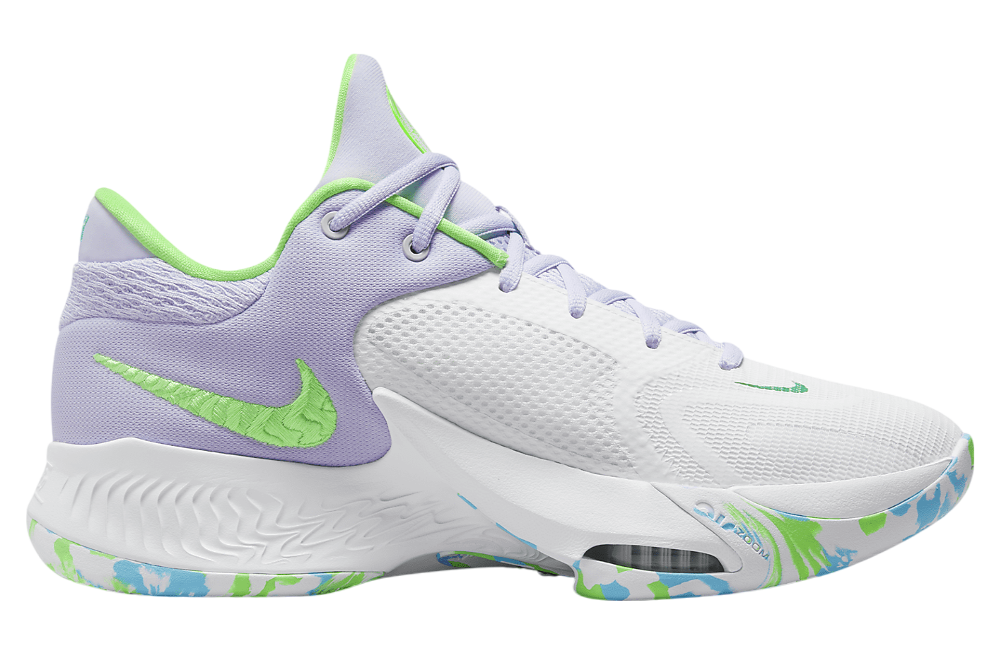 Nike Giannis Freak 4 White / Stadium Green / Oxygen Purple