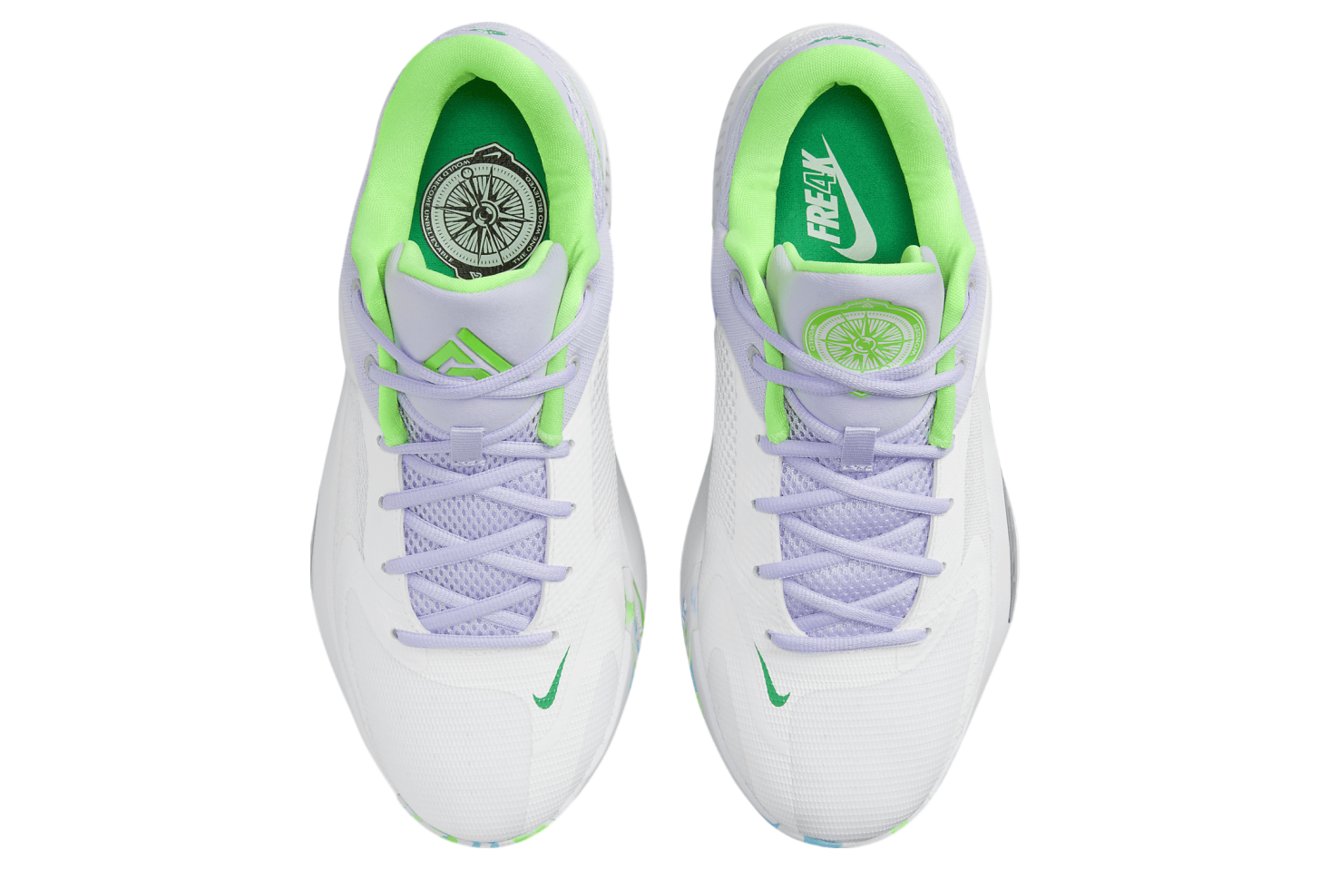 Nike Giannis Freak 4 White / Stadium Green / Oxygen Purple