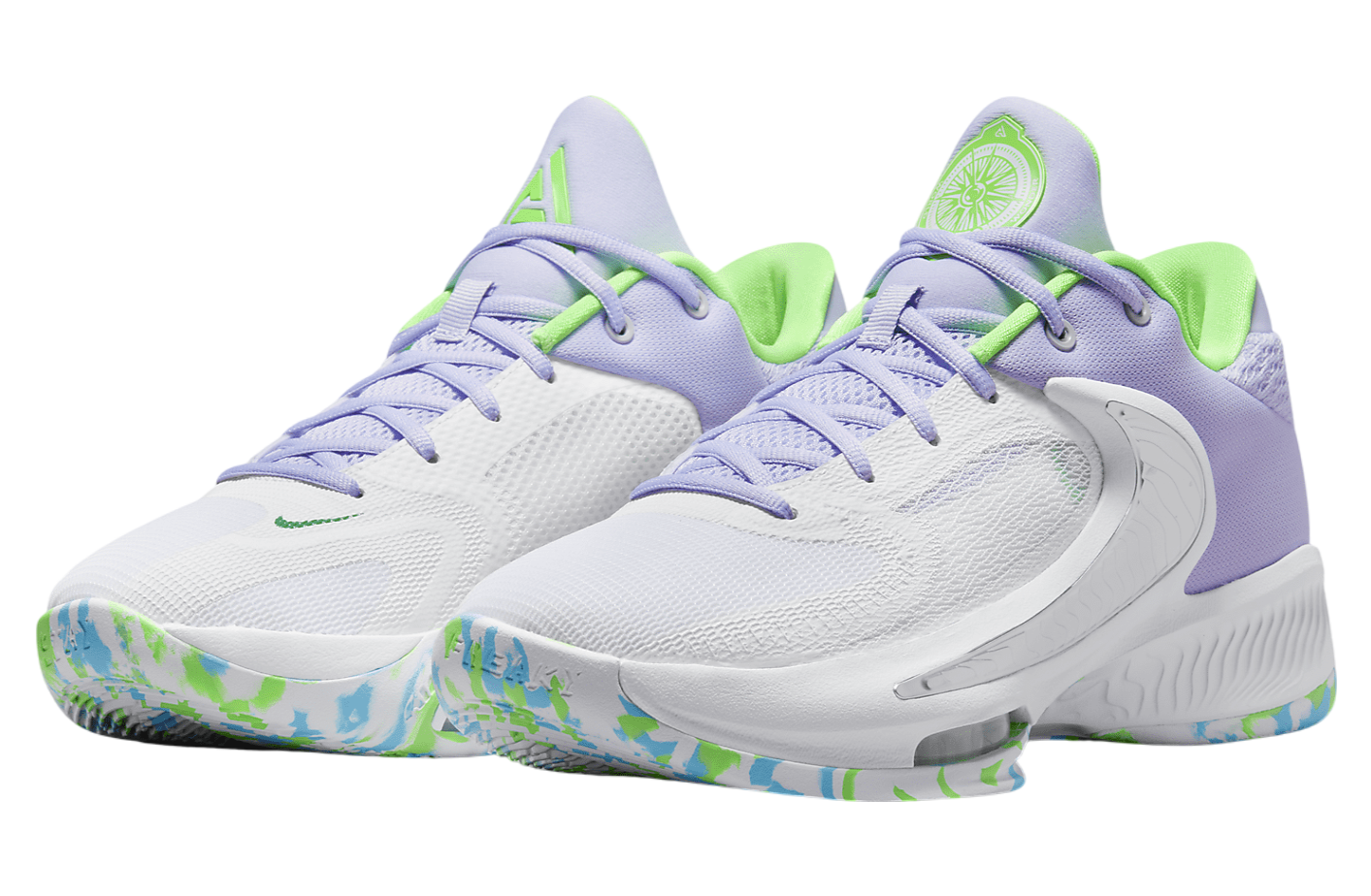 Nike Giannis Freak 4 White / Stadium Green / Oxygen Purple