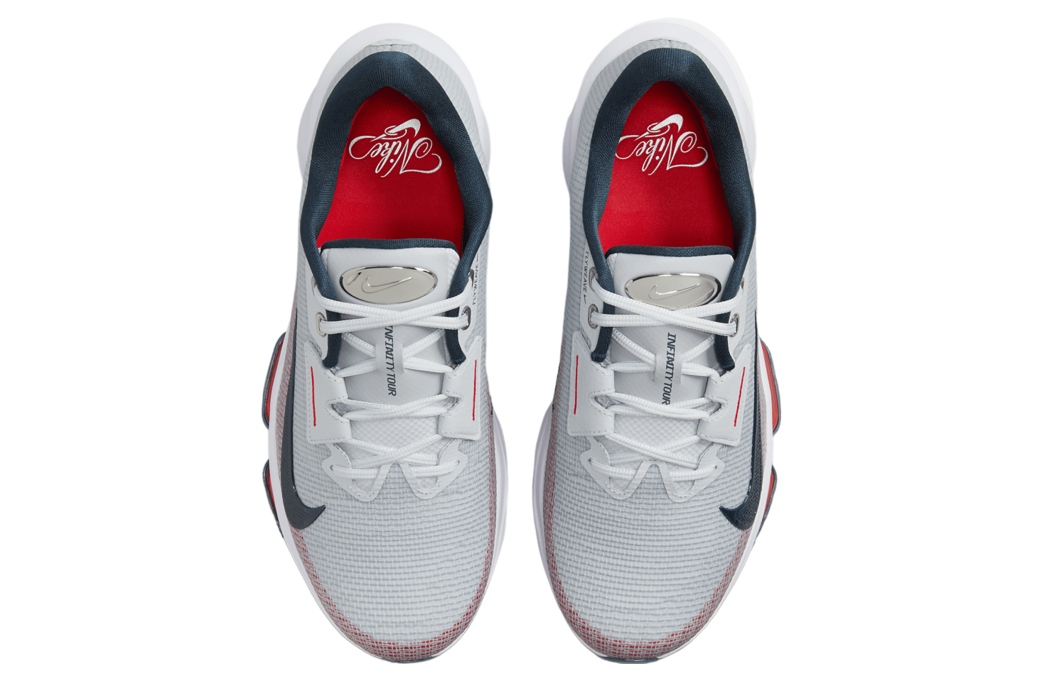 Nike Infinity Tour 2 Pure Platinum / Light Crimson / Armory Navy