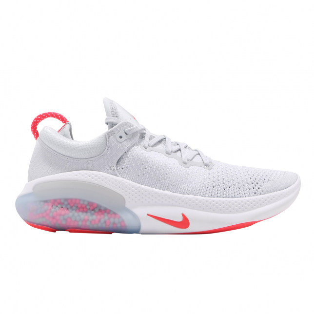 Nike Joyride Run Flyknit Pure Platinum Bright Crimson