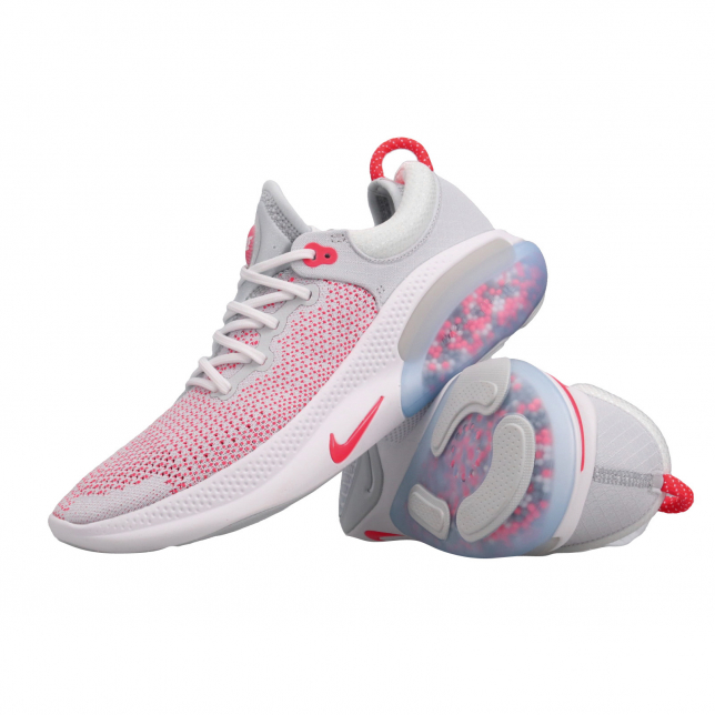 Nike Joyride Run Flyknit Pure Platinum Laser Crimson