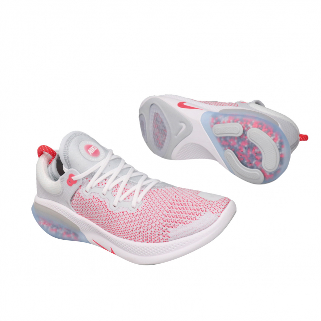 Nike Joyride Run Flyknit Pure Platinum Laser Crimson