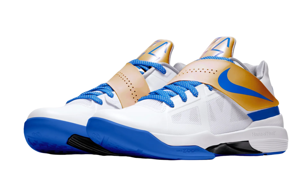 Nike KD 4 White Royal Gold