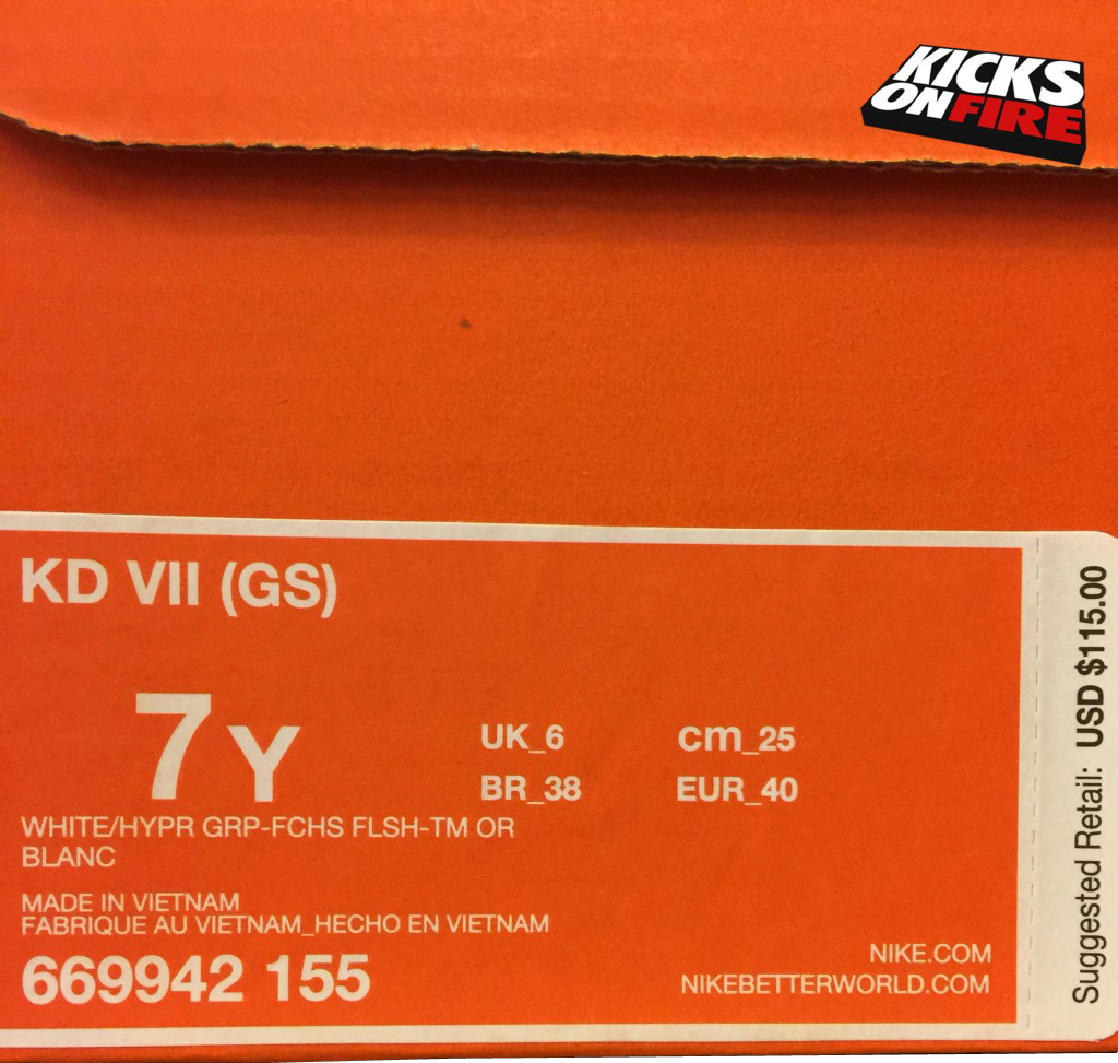 Nike KD 7 GS - PBJ 669942155