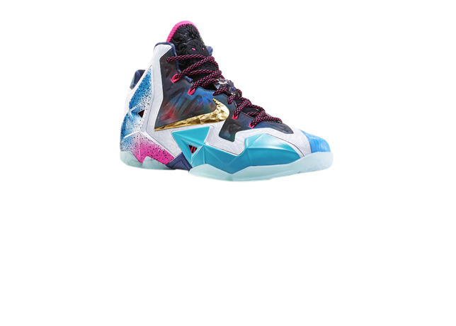 lebrons 11 blue and red