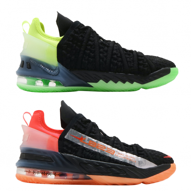 Lebron 18 store black and orange