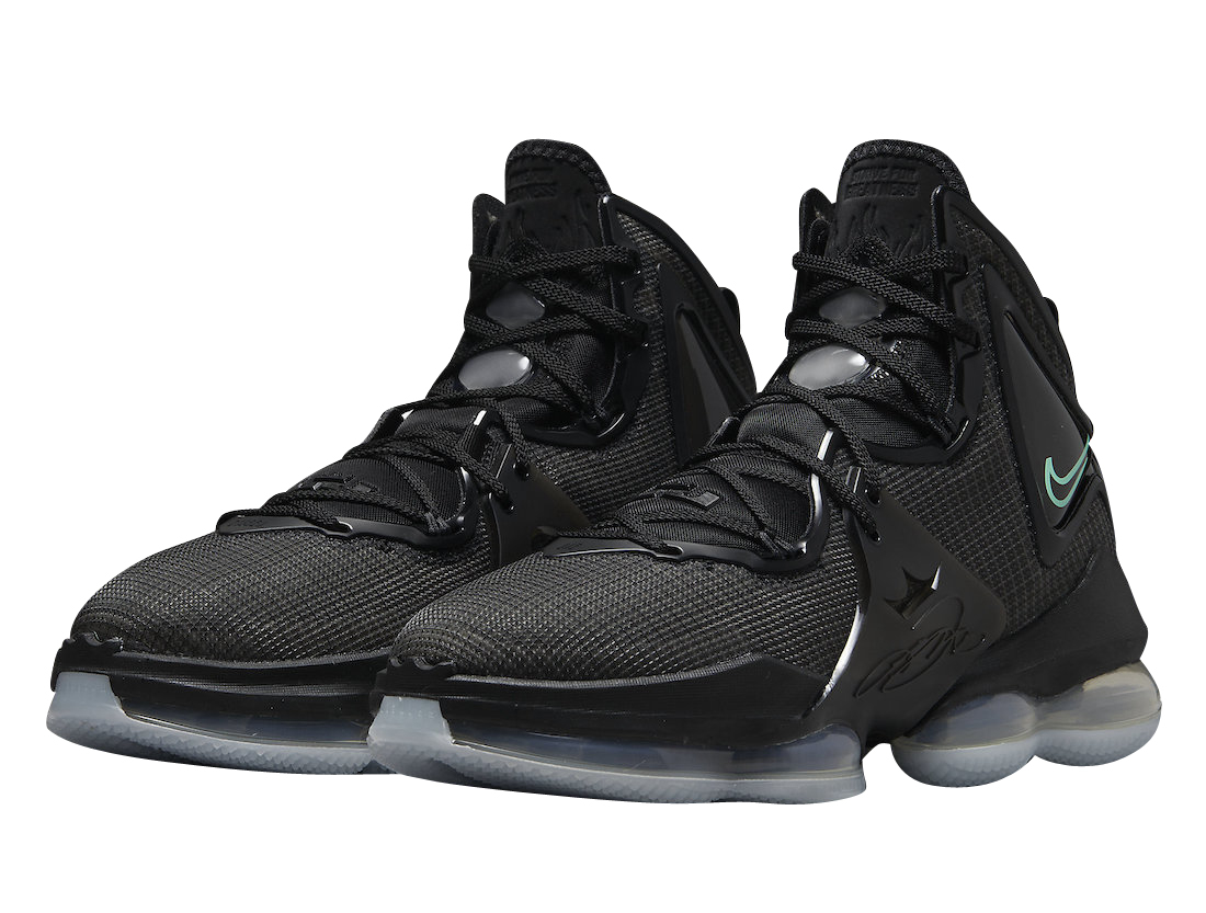 Nike LeBron 19 Black Aqua - Feb 2022 - DC9340-003