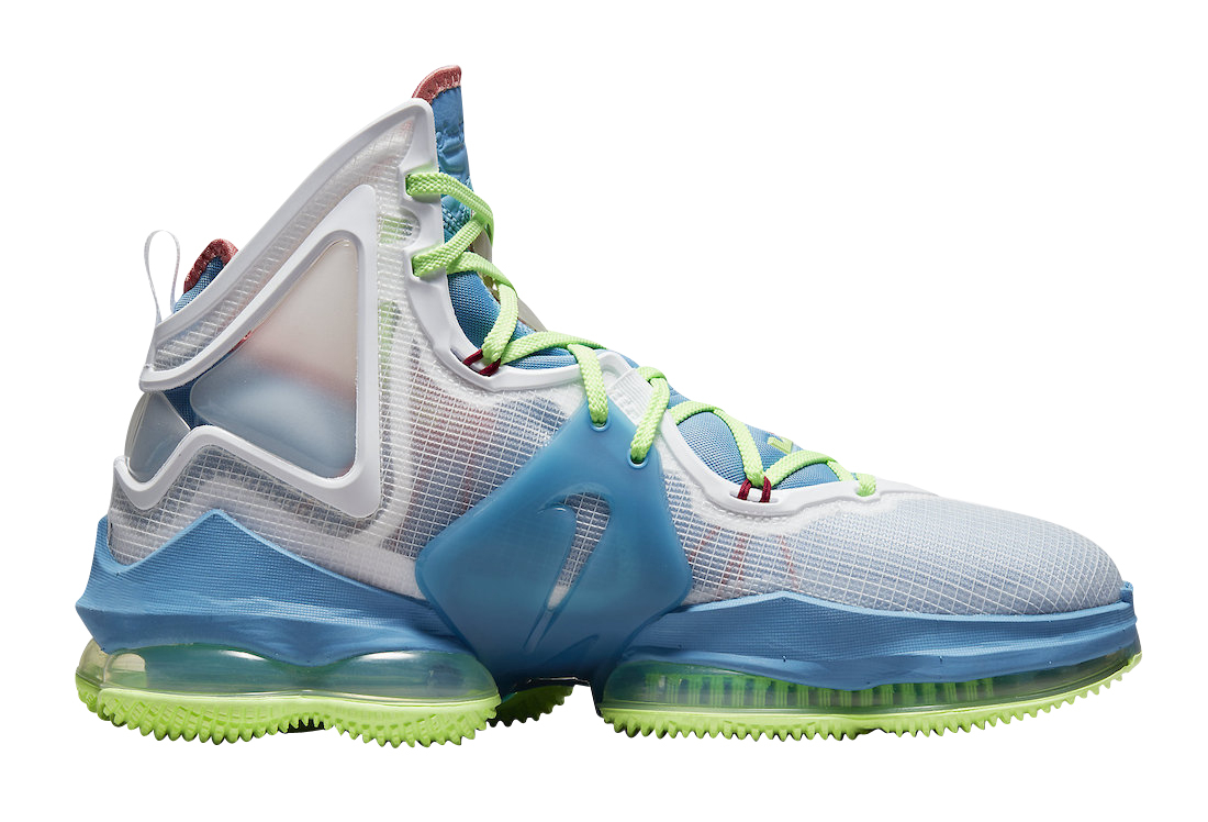 Nike LeBron 19 Neon Green Blue DC9341-400