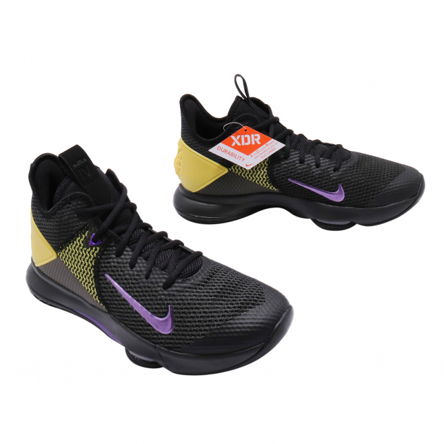 nike lebron witness 4 black/opti yellow