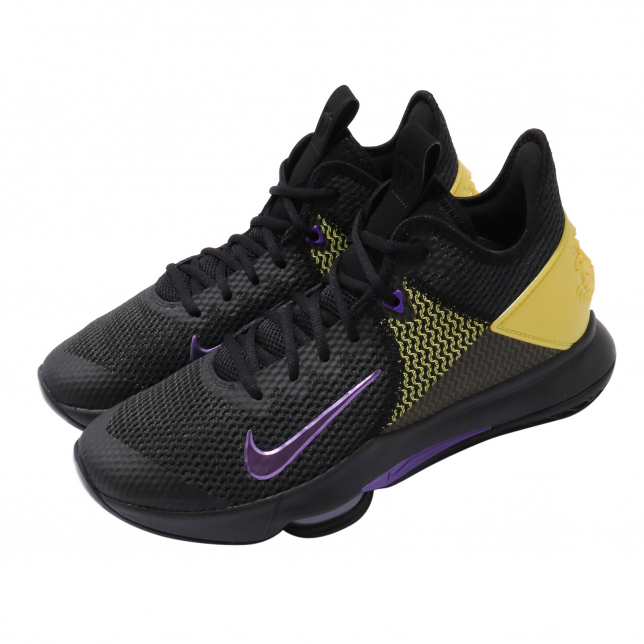 Nike LeBron Witness 4 EP Black Voltage Purple Opti Yellow CD0188004 ...