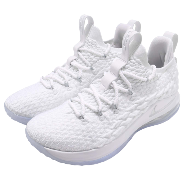 Nike lebron 15 low white metallic silver online