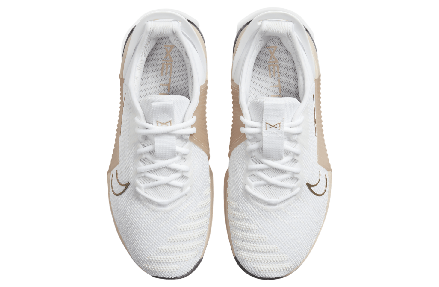 Nike metcon white and gold best sale